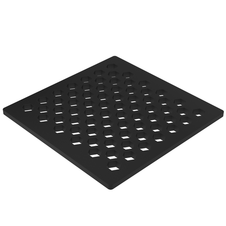 NEWPORT BRASS 4" Square Shower Drain in Flat Black 233-407/56